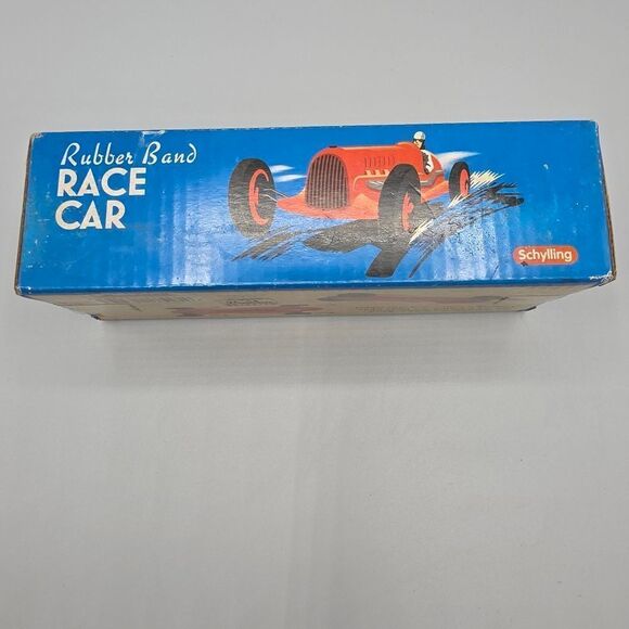RUBBER BAND RACE CAR  Wheel Sprint Indy Racer Plastic Wind-Up Toy Schylling - Picture 12 of 13